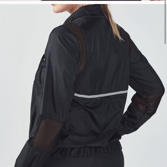 Fabletics Black Ziva Windbreaker Jacket XL - Picture 4 of 11